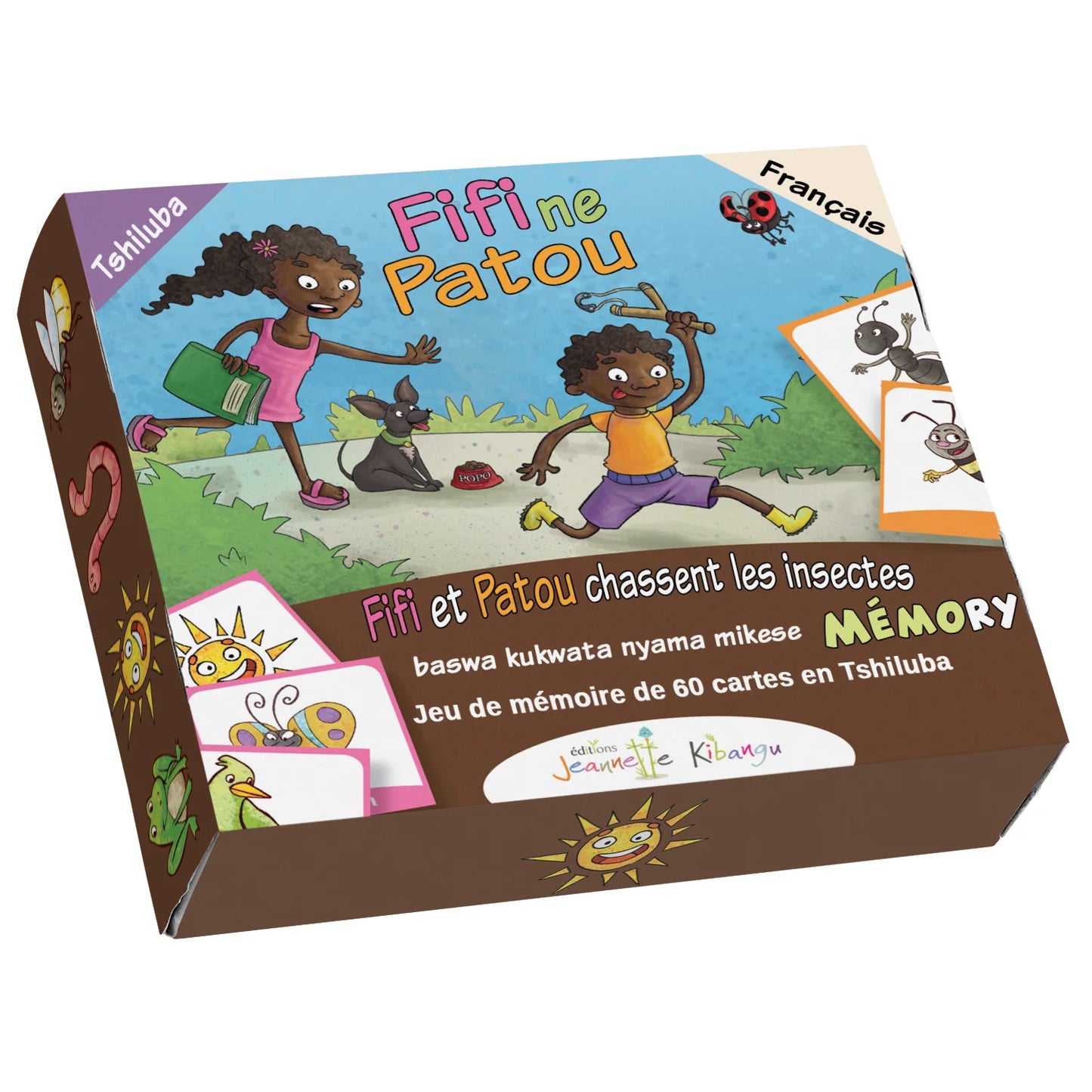 Fifi et Patou Chassent les Insectes - Jeu de Mémoire (Français-Tshiluba 🇨🇩)